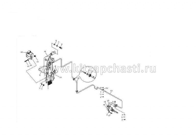 Трубка сцепления по раме BAW Fenix 1065 Евро 3 BP10651620083